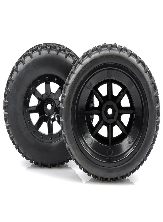Aimrock 1/10 Pre-Mounted 12mm Hex Short Course SC Trucks Wheels and Tires Combo, Out Dia. 4.3'' for Slash Losi Tenacity Blackout SC Exceed RC Buggy Car, Set of 4 - Image 4